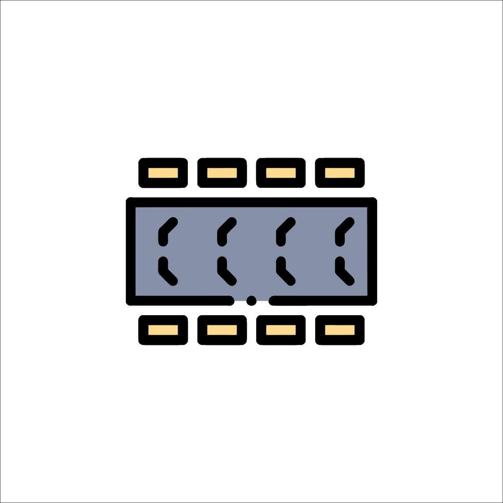 A flat icon of a circuit board vector