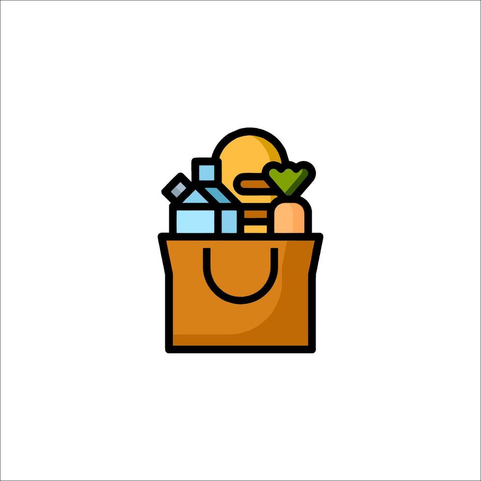 Shopping bag icon illustration vector