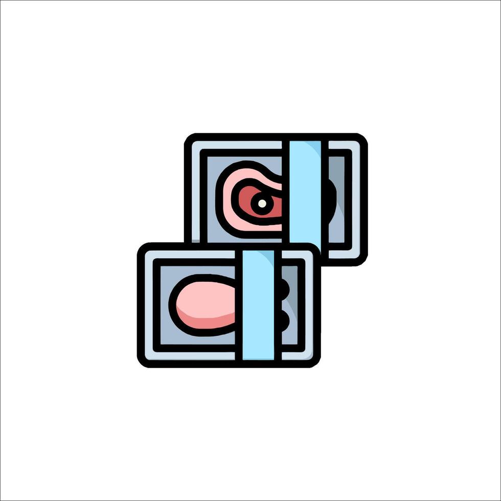A pair of medical equipment icons on a white background vector