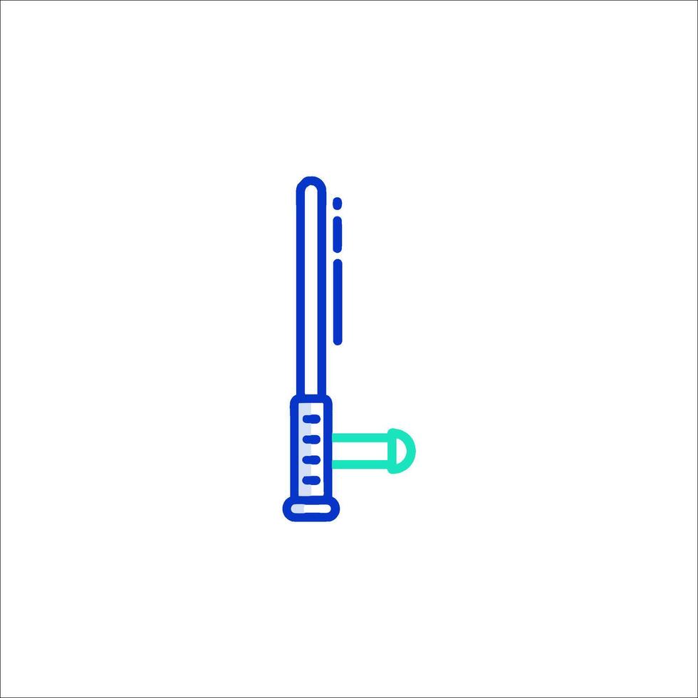A blue line icon of a knife vector