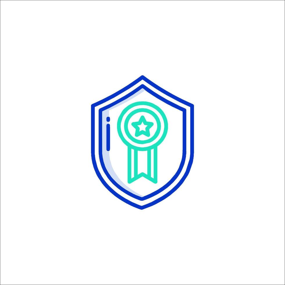 A badge with a star on it vector
