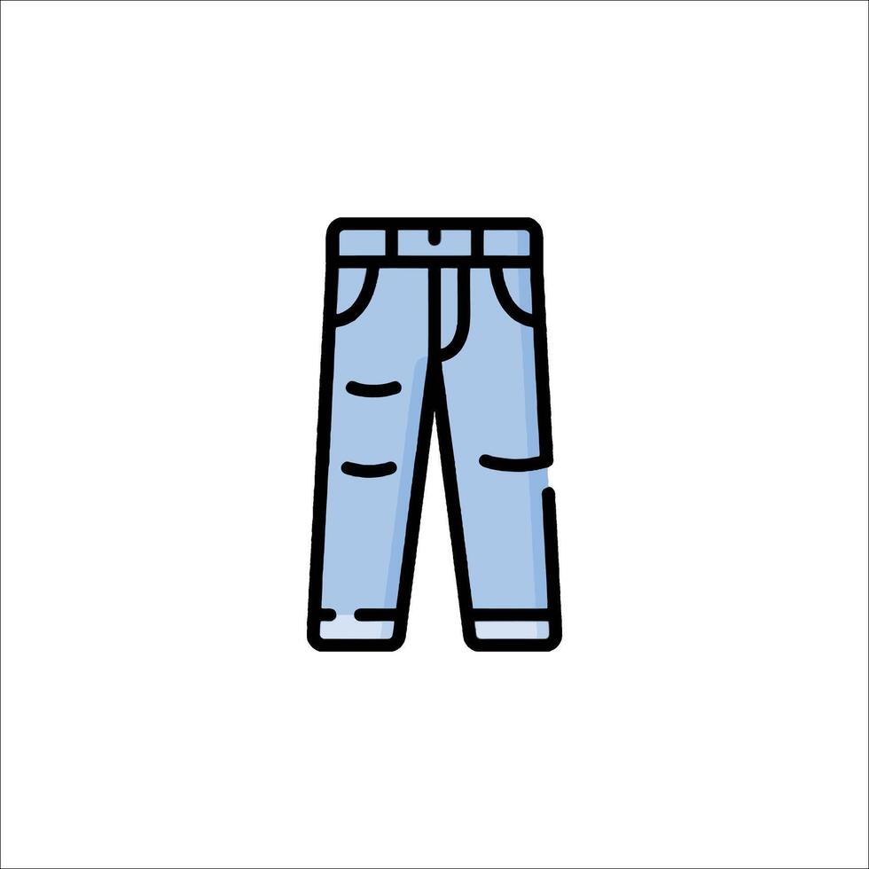 A pair of jeans icon on a white background vector