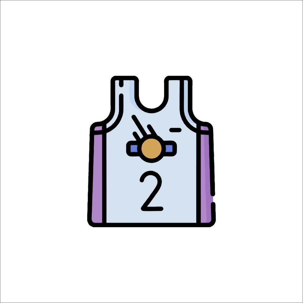 A basketball jersey with the number two on it vector