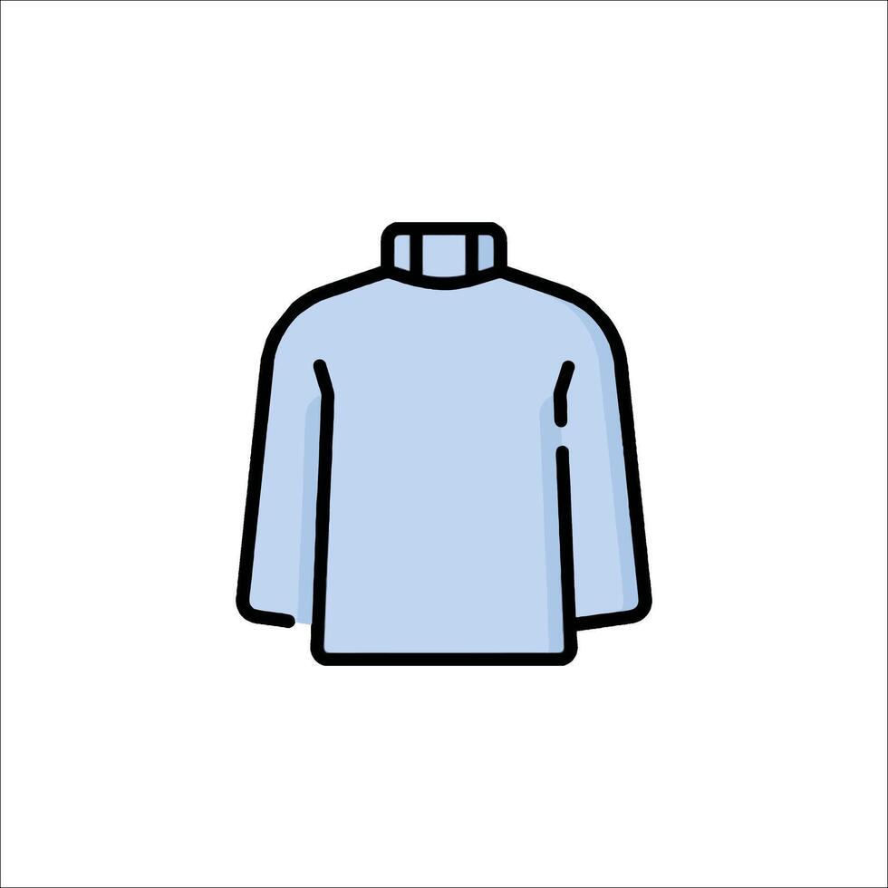 A blue sweater on a white background vector