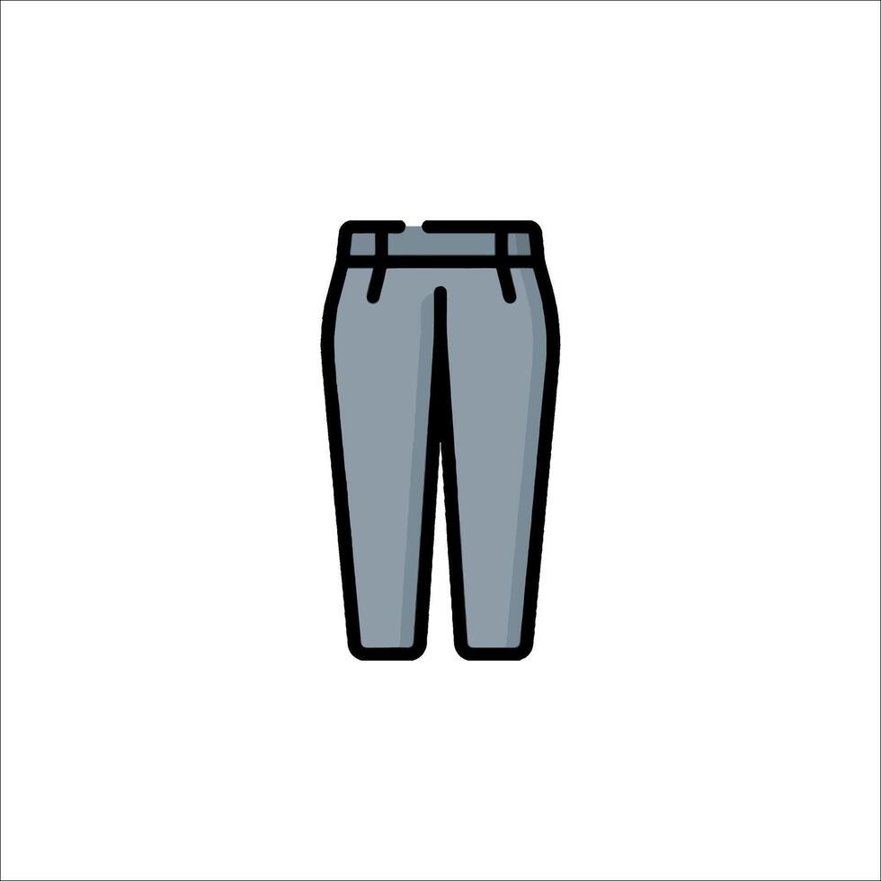A pair of pants icon in a flat style vector