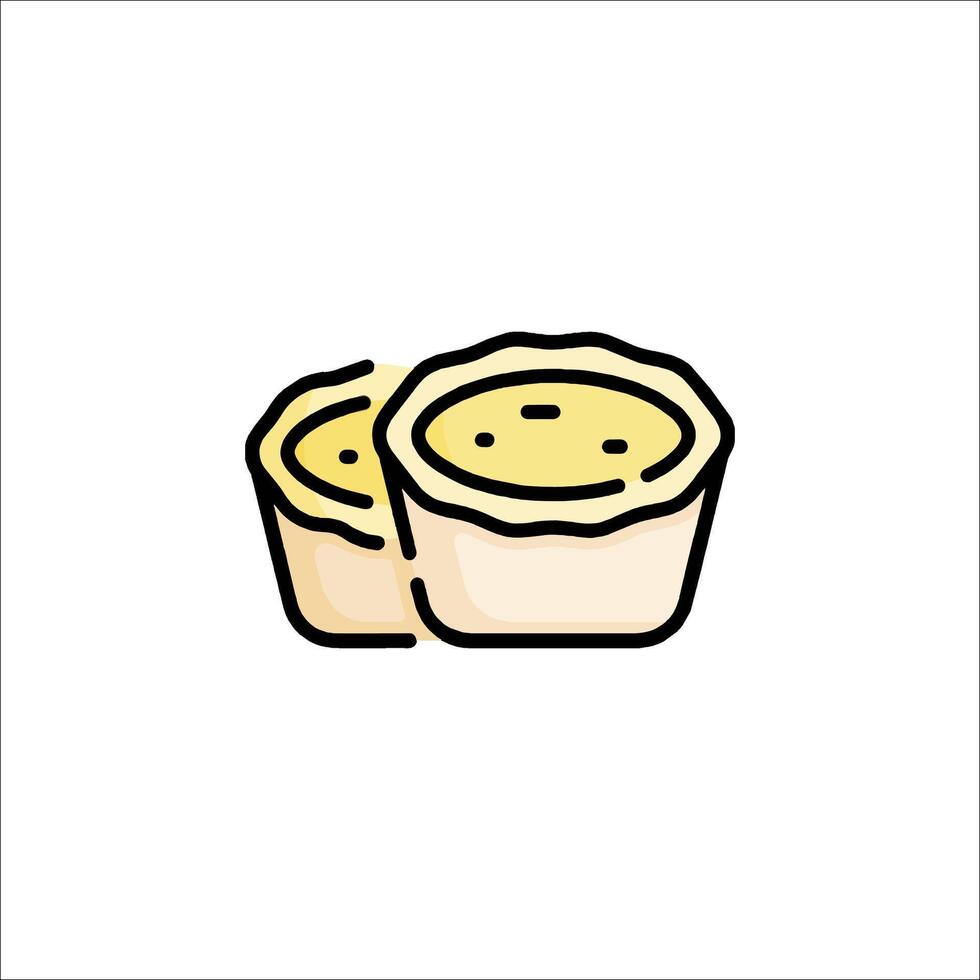 A pastry icon with a slice of pie vector