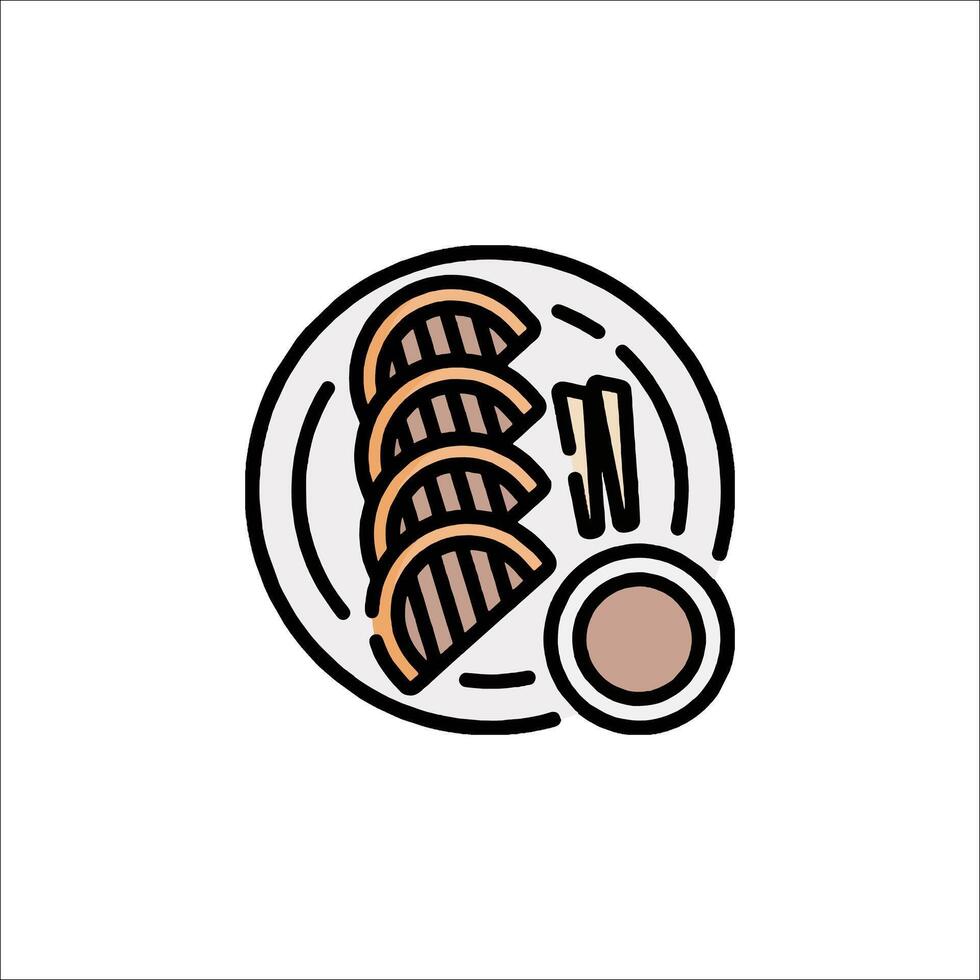 A plate with a burger and fries on it vector