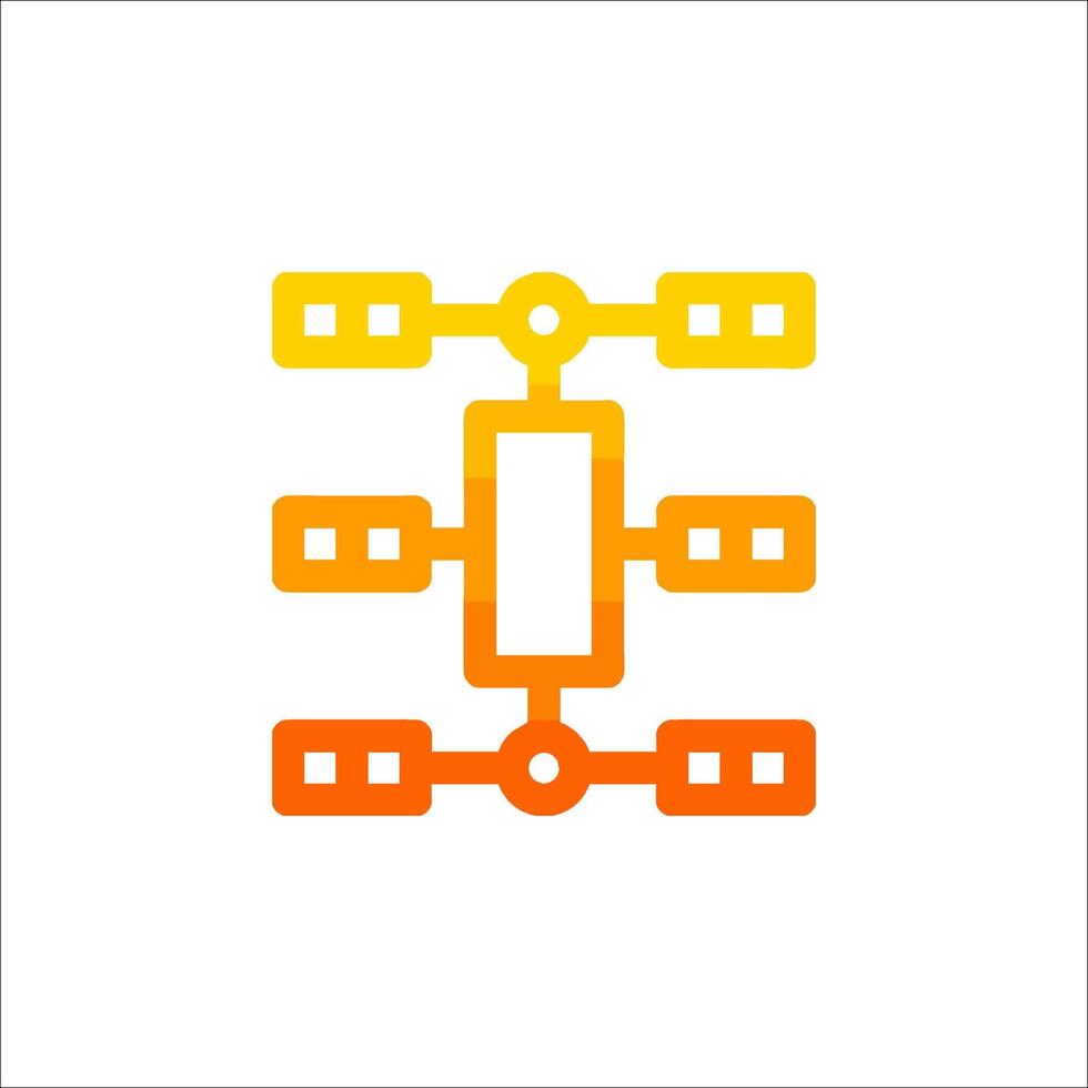 A flat icon of a circuit board vector