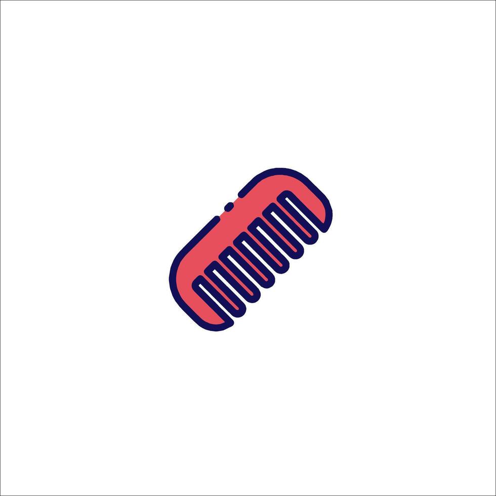 A red comb icon on a white background vector