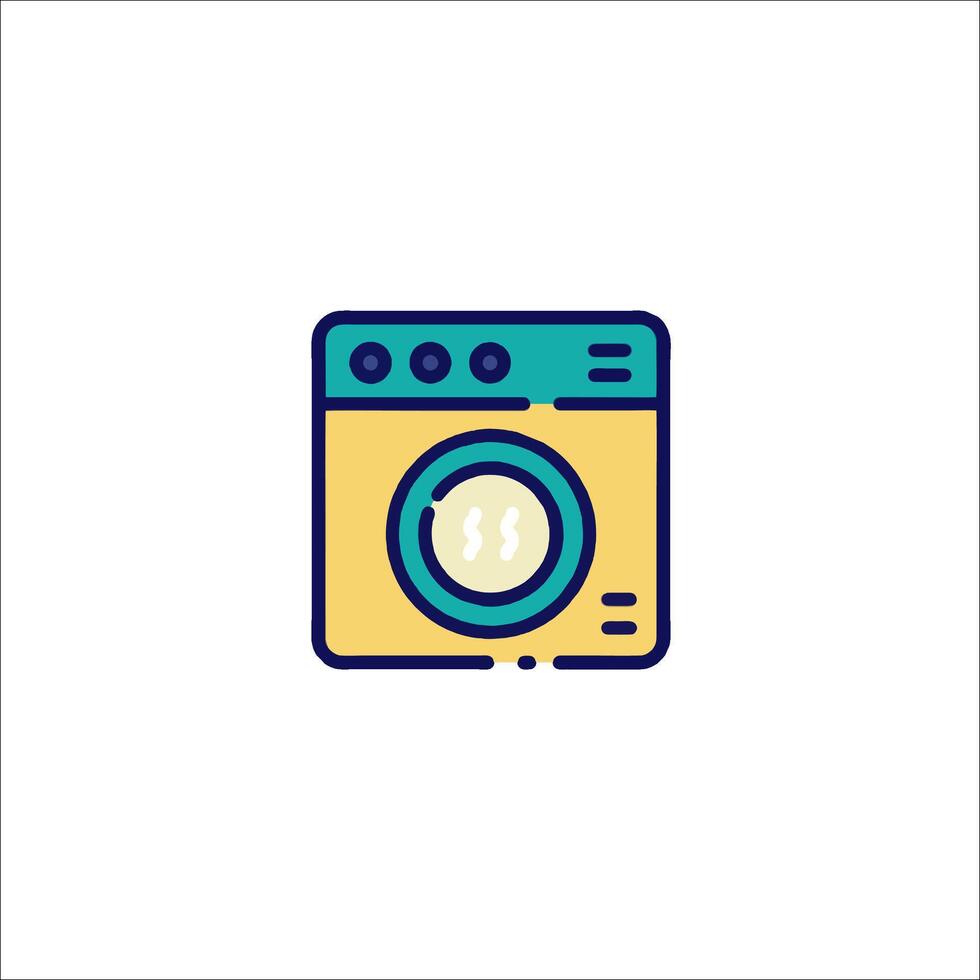 A washing machine icon on a white background vector