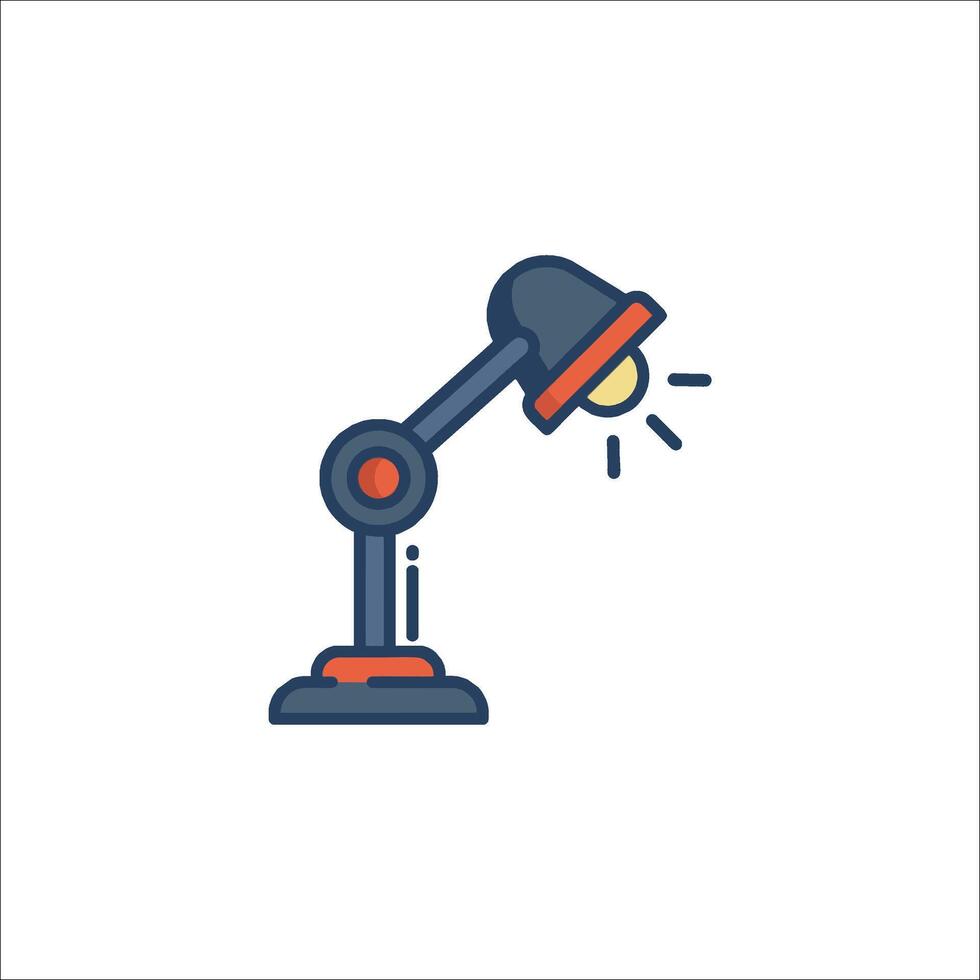 A lamp with a light bulb on top of it vector