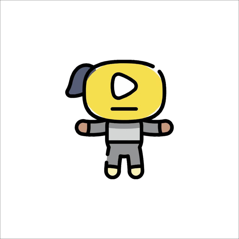 A cartoon character with a player vector