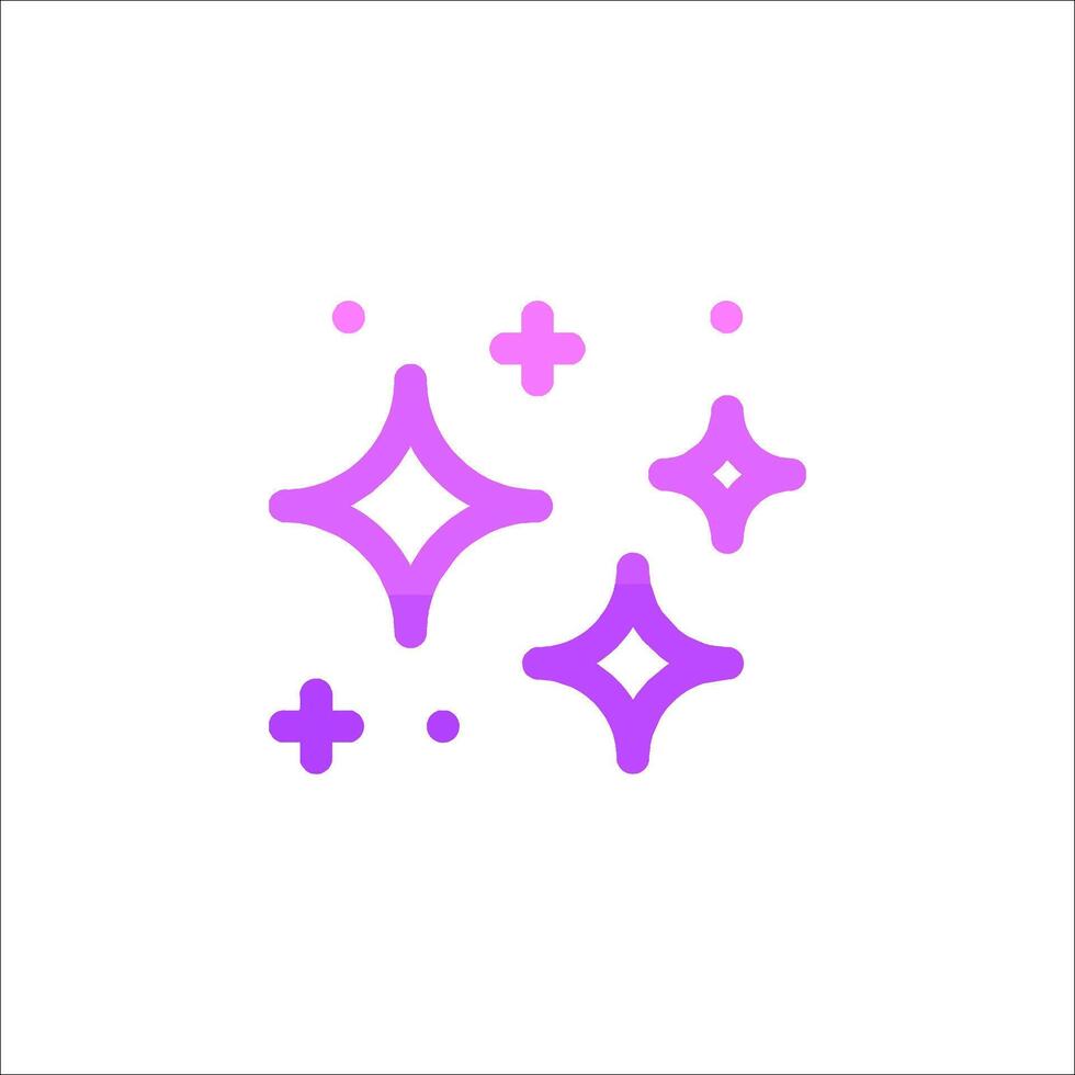 A purple star and star shape icon on a white background vector