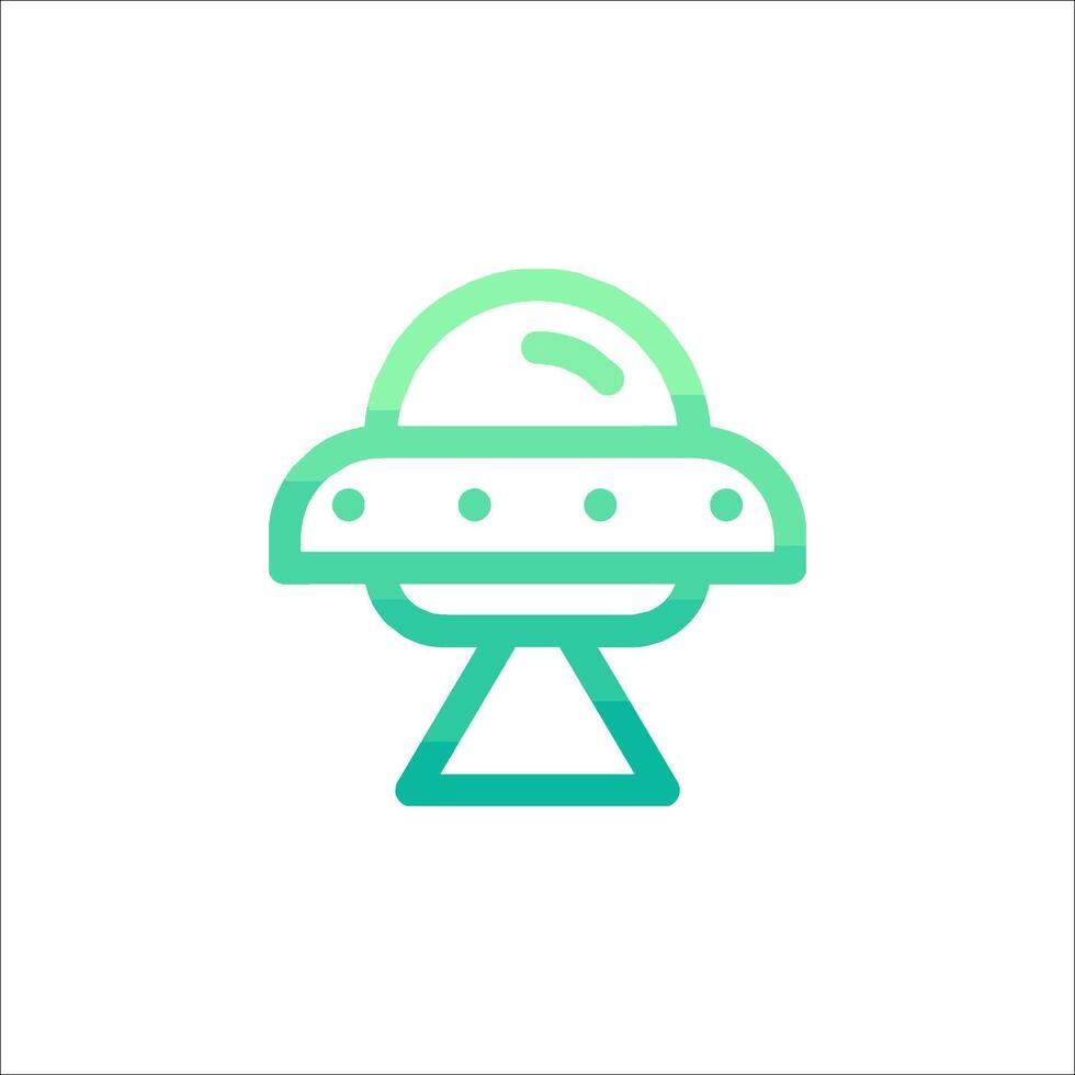 Alien spaceship icon in a line style vector