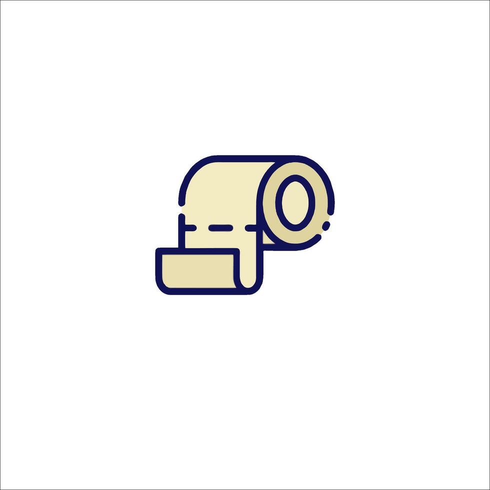 A toilet roll icon on a white background vector