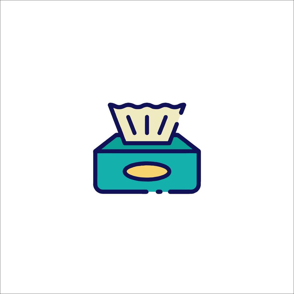 A box with a tissue inside of it vector