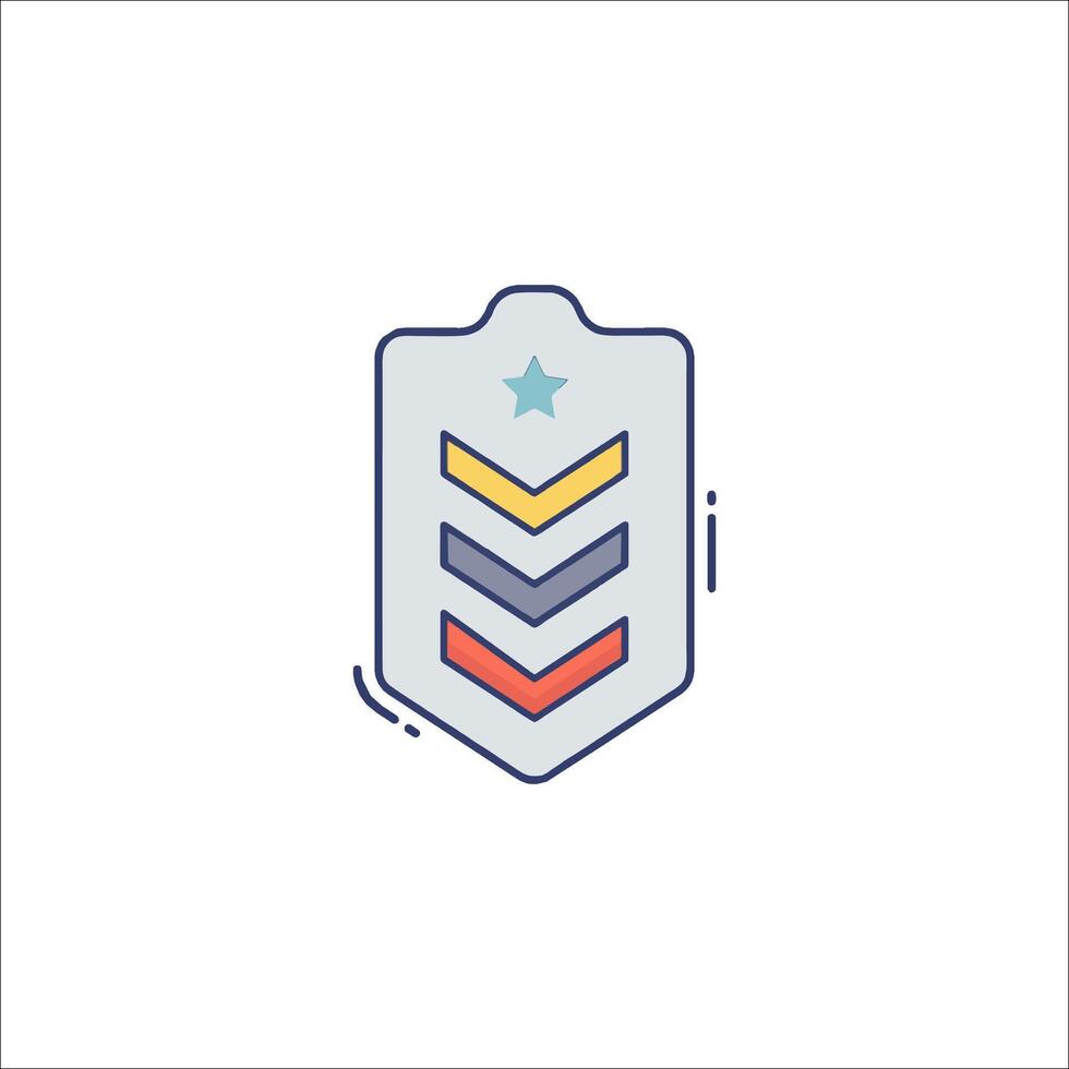 A military badge with a star on it vector