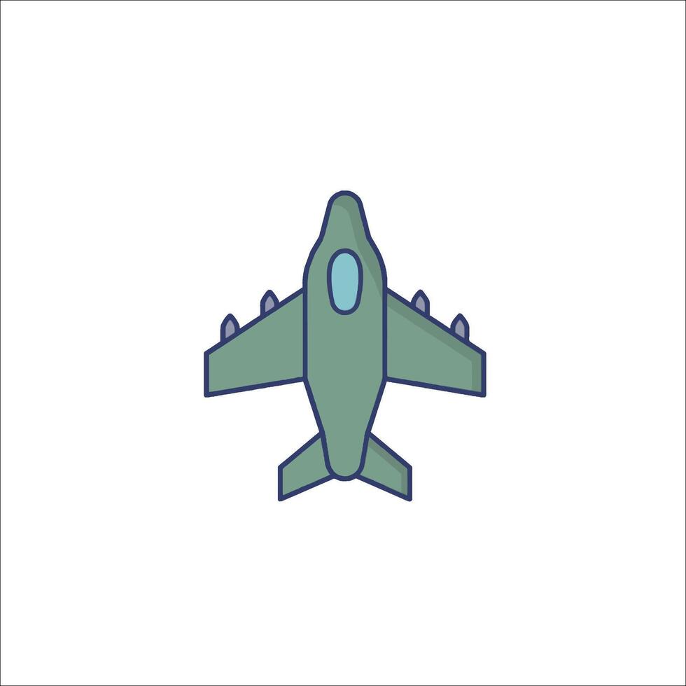 A plane icon in a line style vector