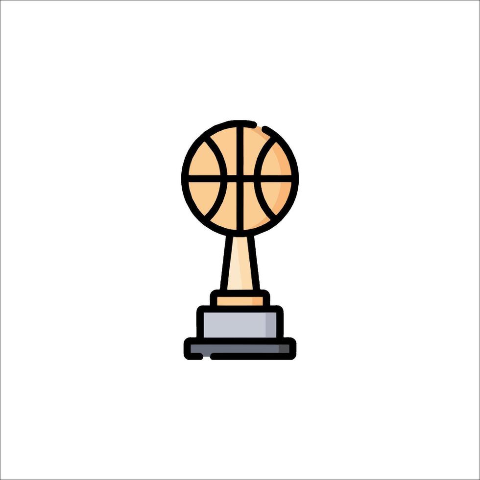 Basketball trophy icon illustration vector