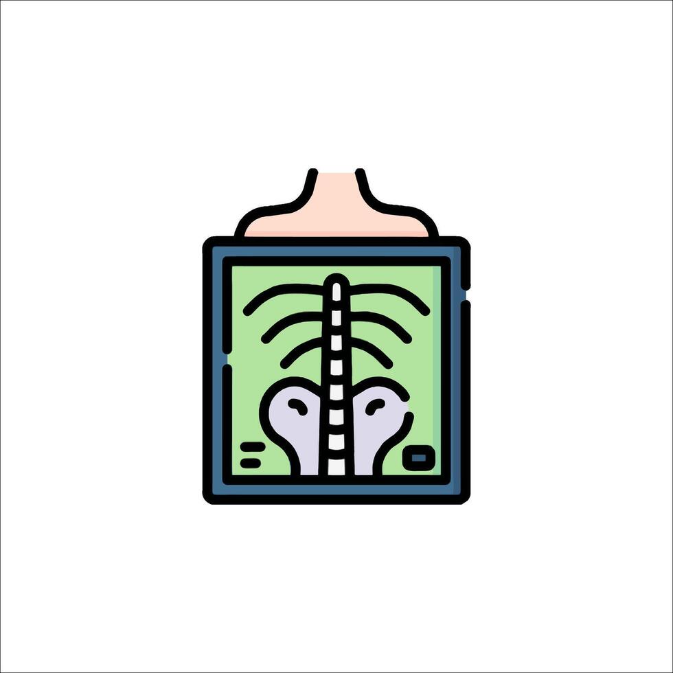 A medical device with a skeleton inside it vector