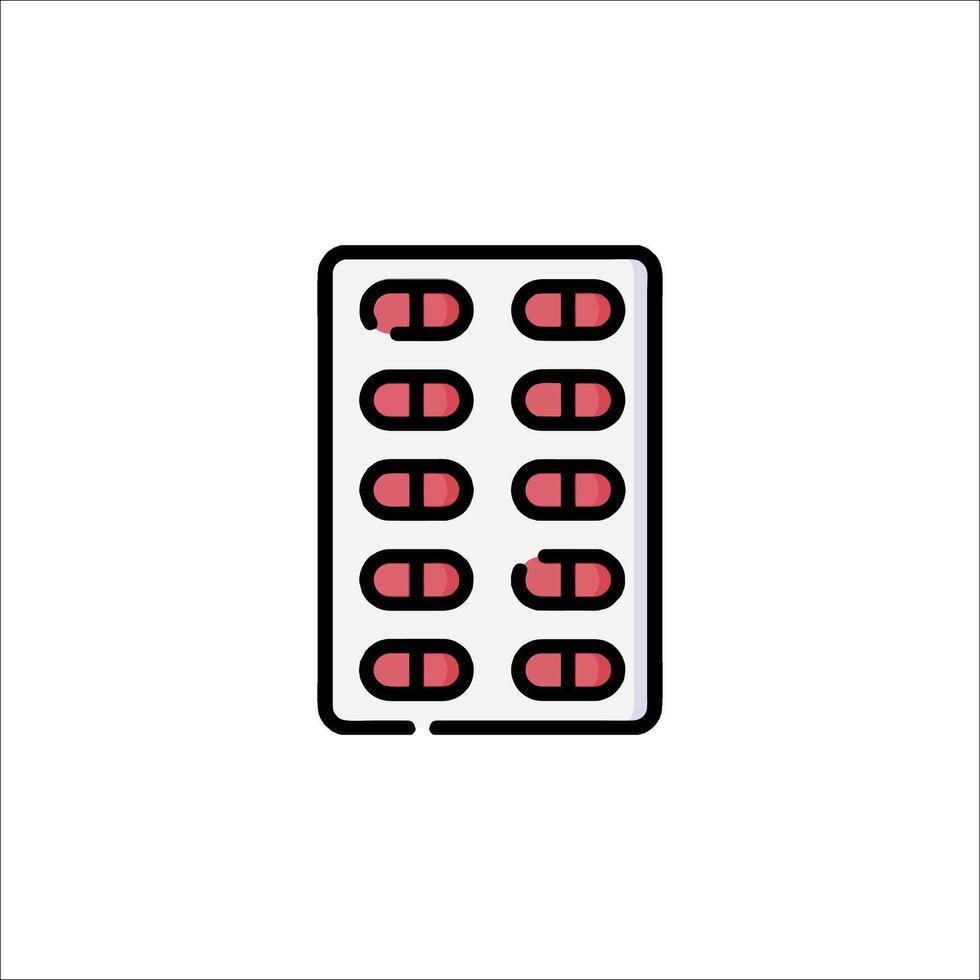 Pill box icon isolated on white background vector