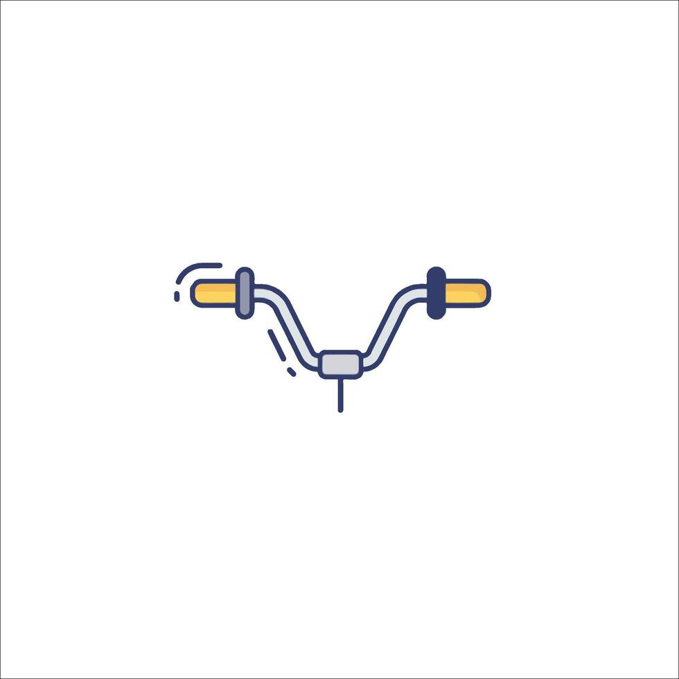A bicycle handlebar icon with a handle vector