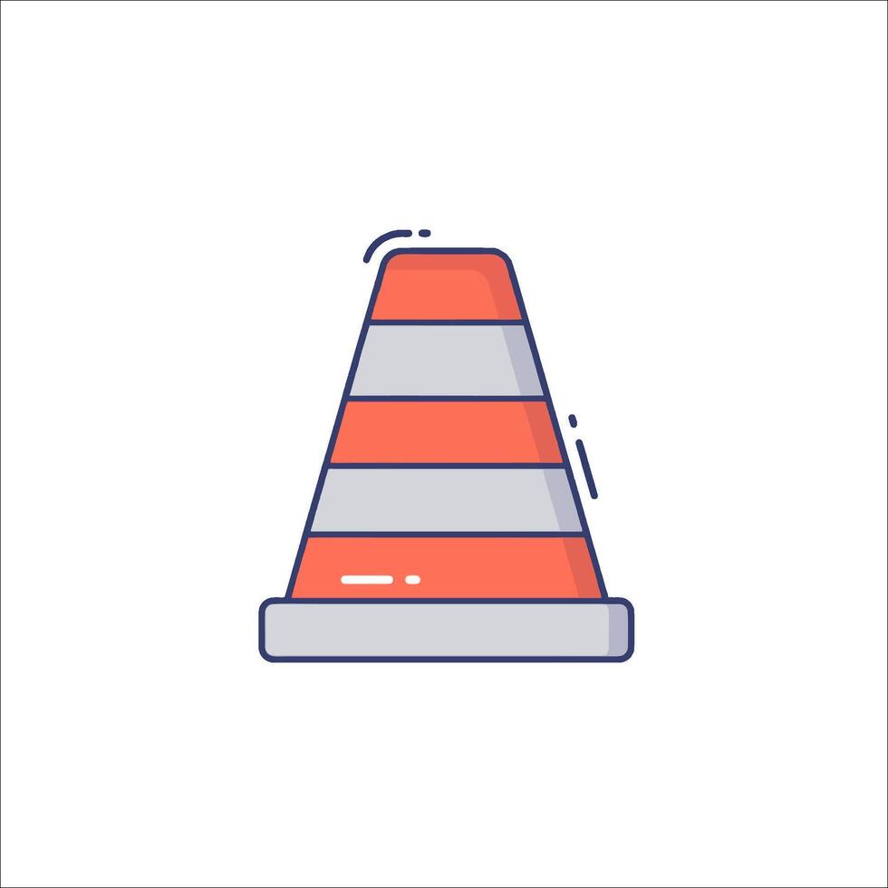 Traffic cone icon illustration vector