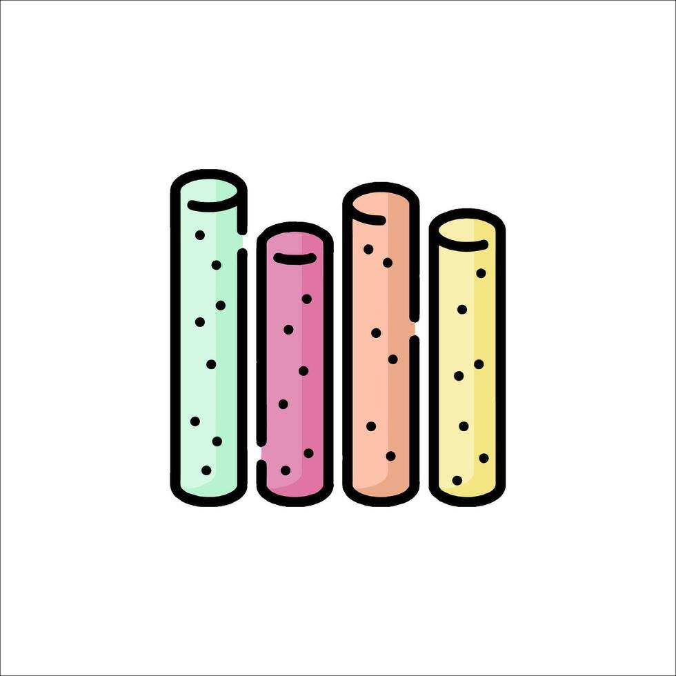 A colorful line of three different colored pencils vector