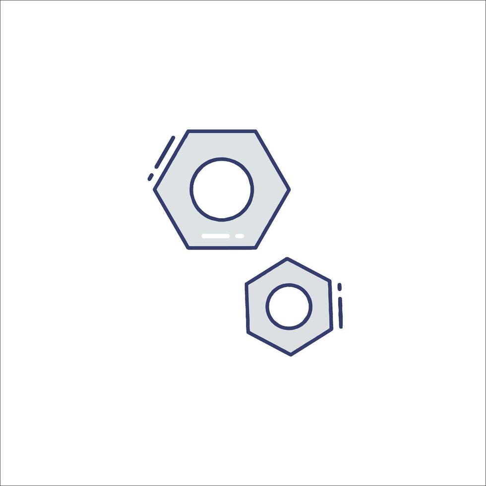 A pair of nuts on a white background vector