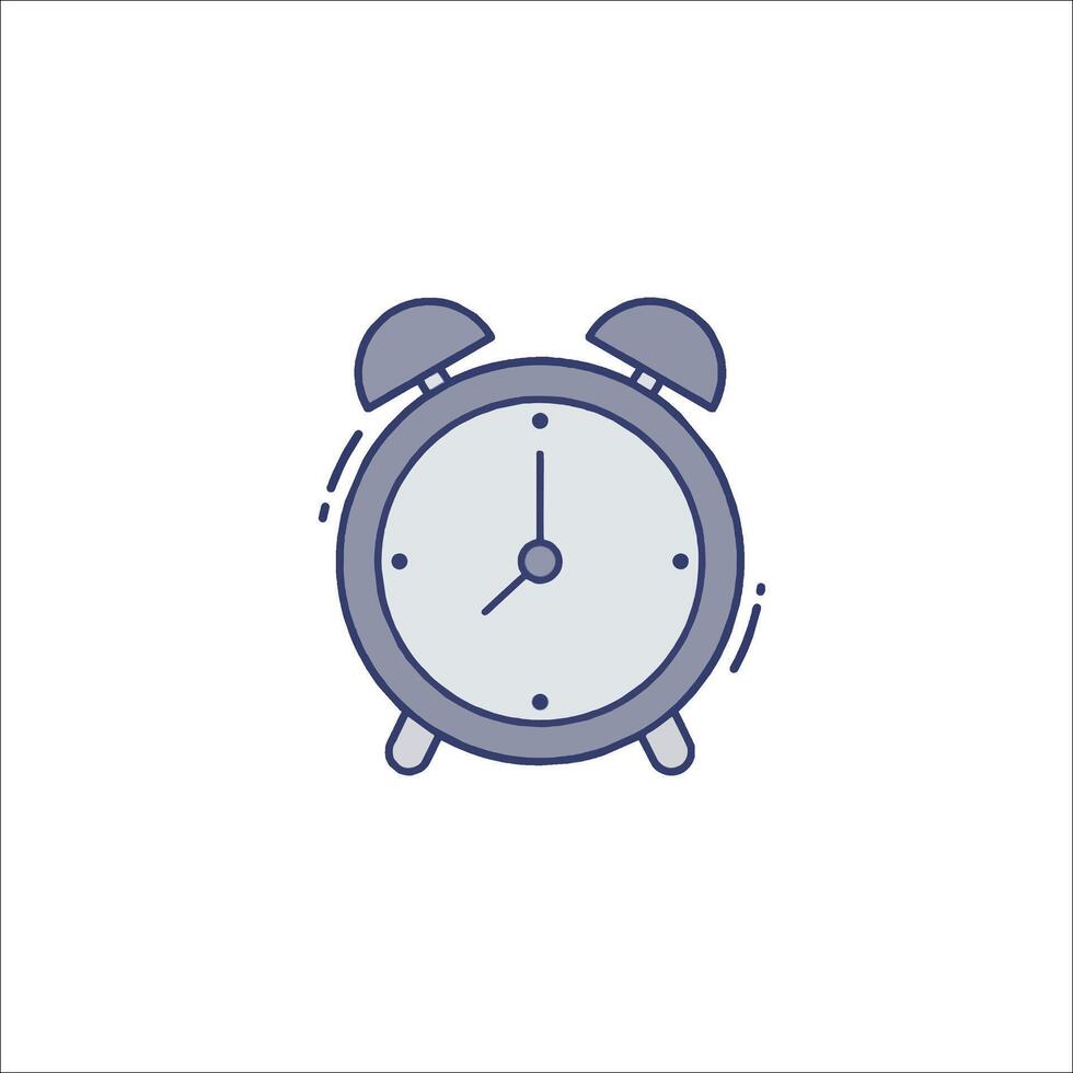 An alarm clock icon on a white background vector