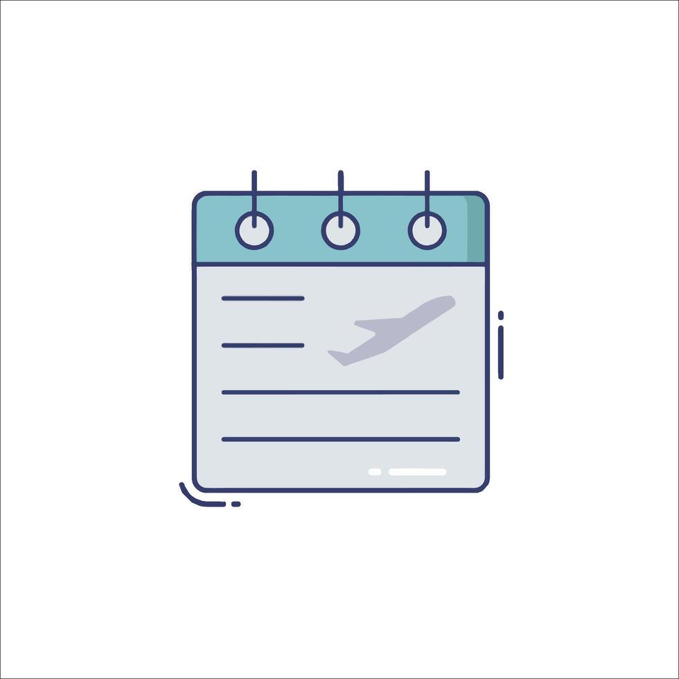 A calendar with a plane on it vector