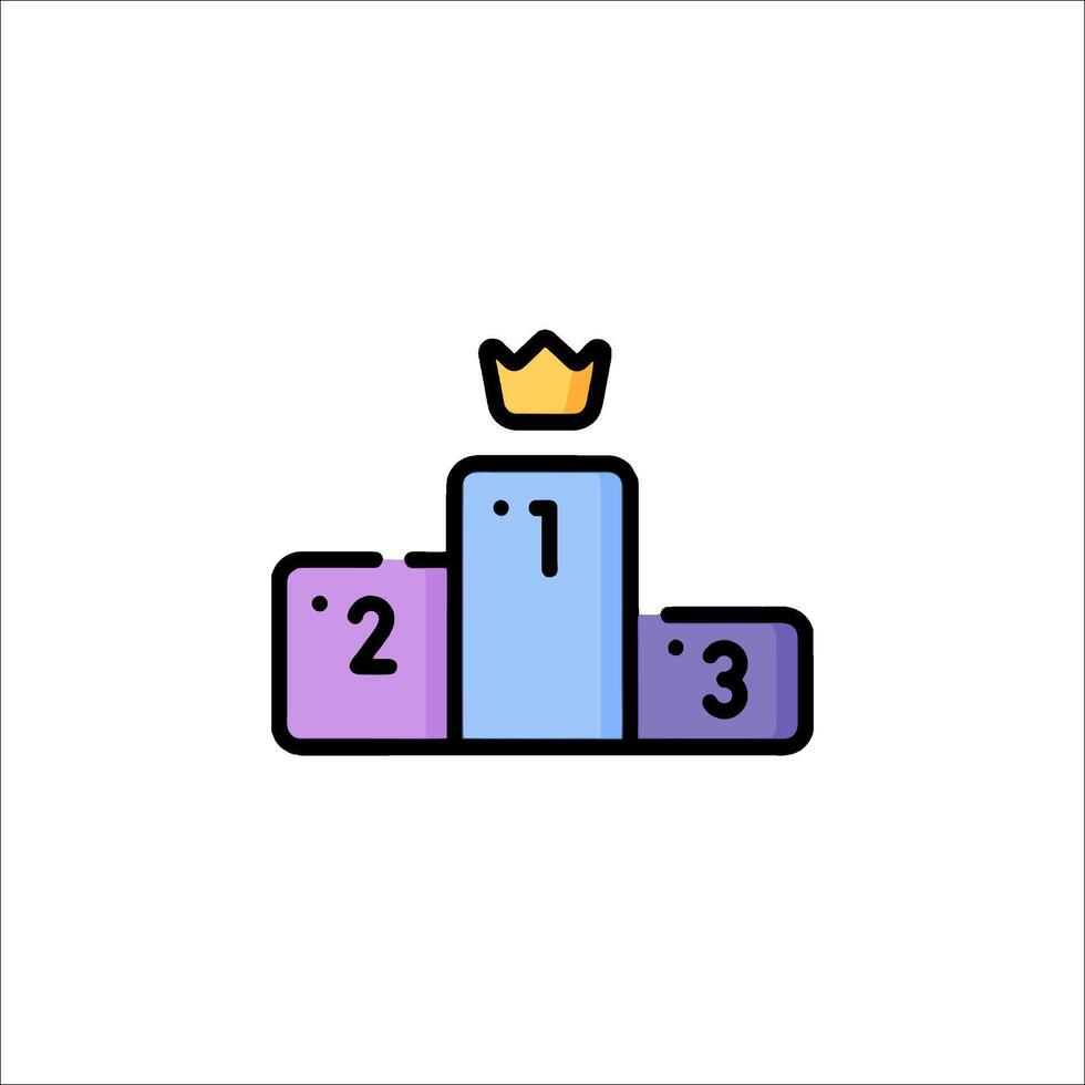 A cartoon illustration of a king on a podium vector