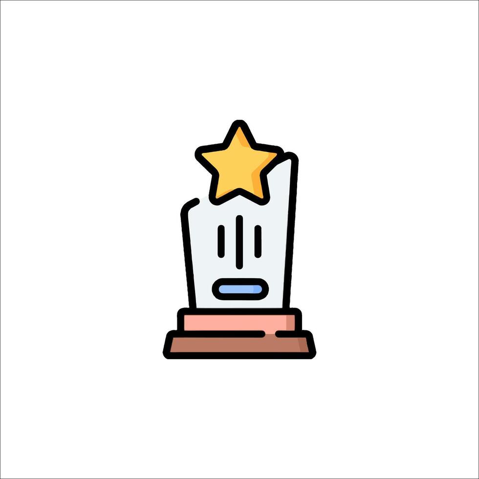 A star on a trophy icon vector