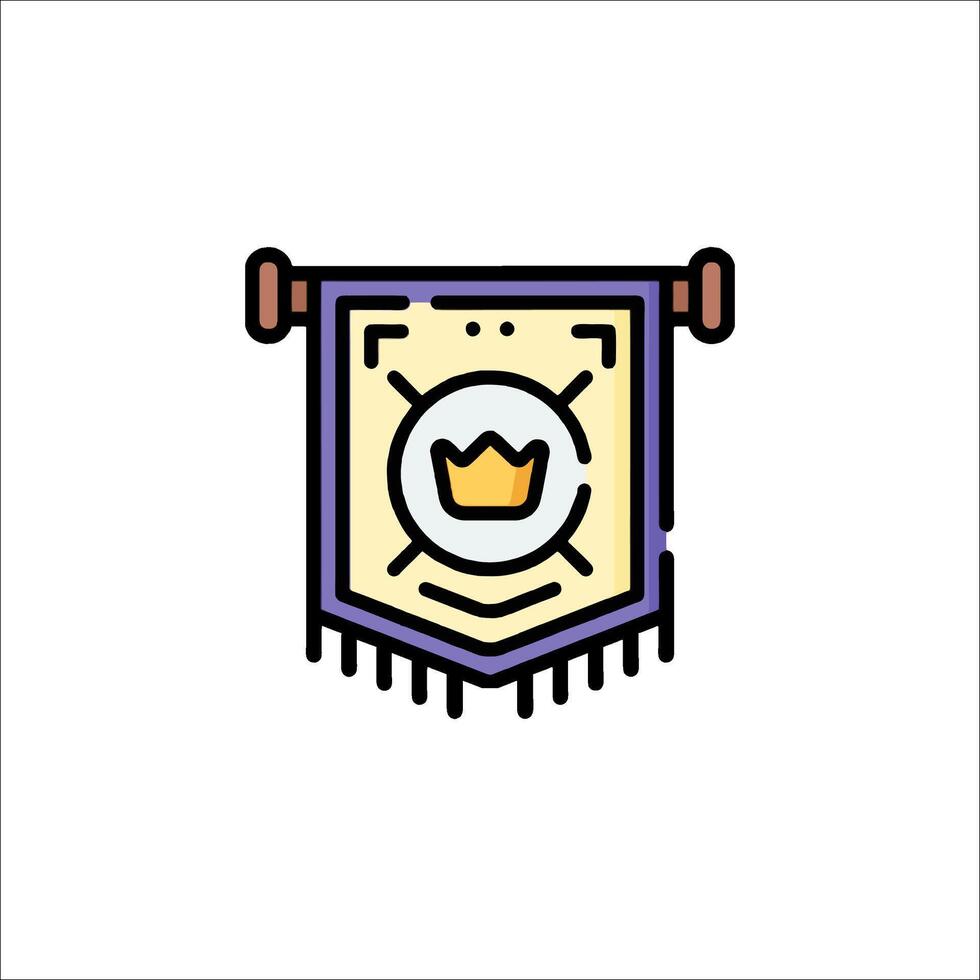 A banner with a crown on it vector