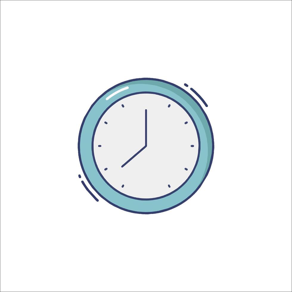 A clock icon on a white background vector