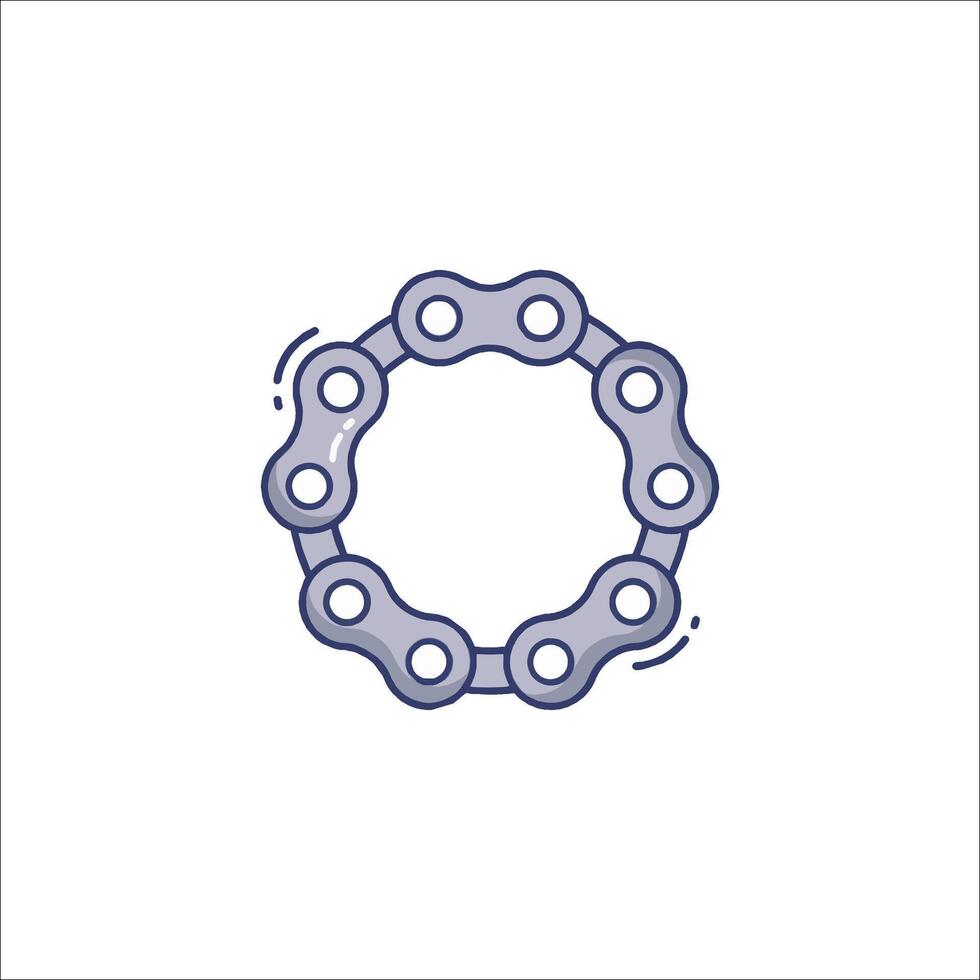 A bicycle chain icon on a white background vector