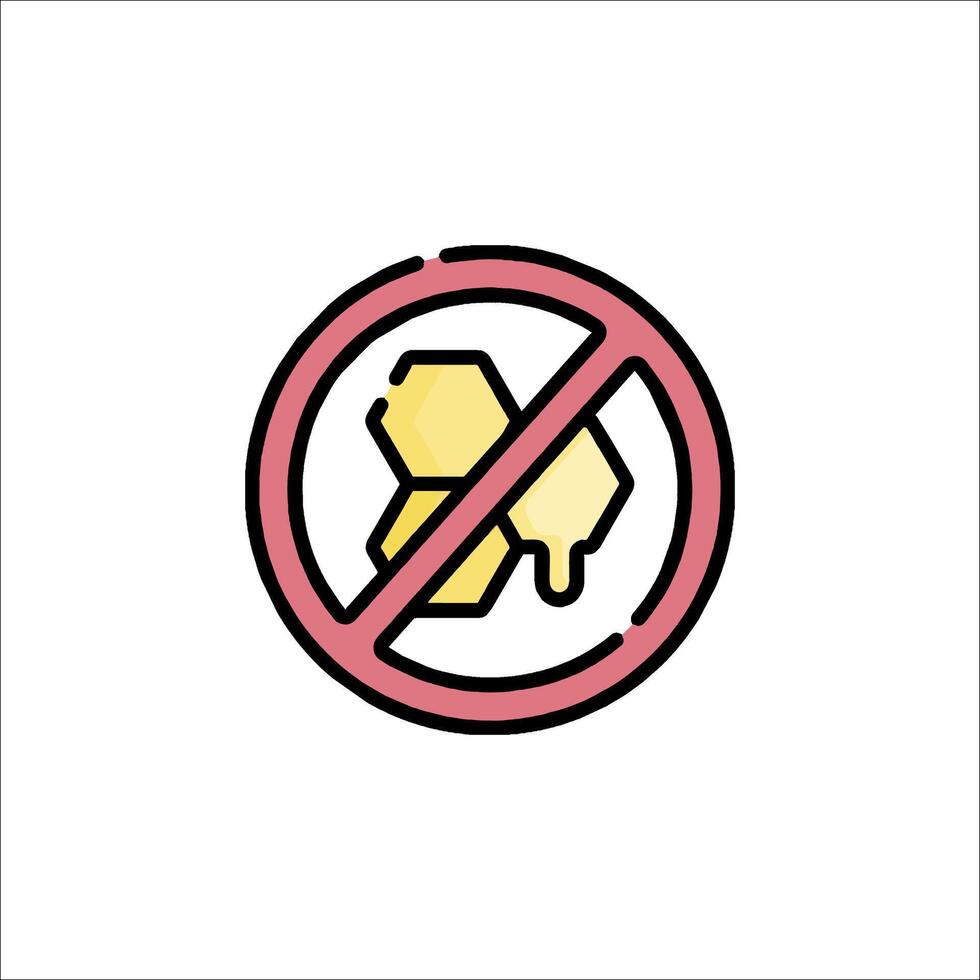 No honey sign icon vector