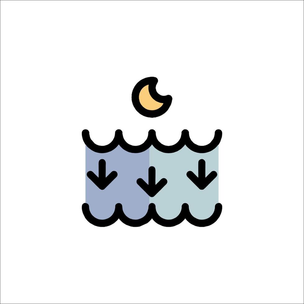 Water cycle icon illustration vector