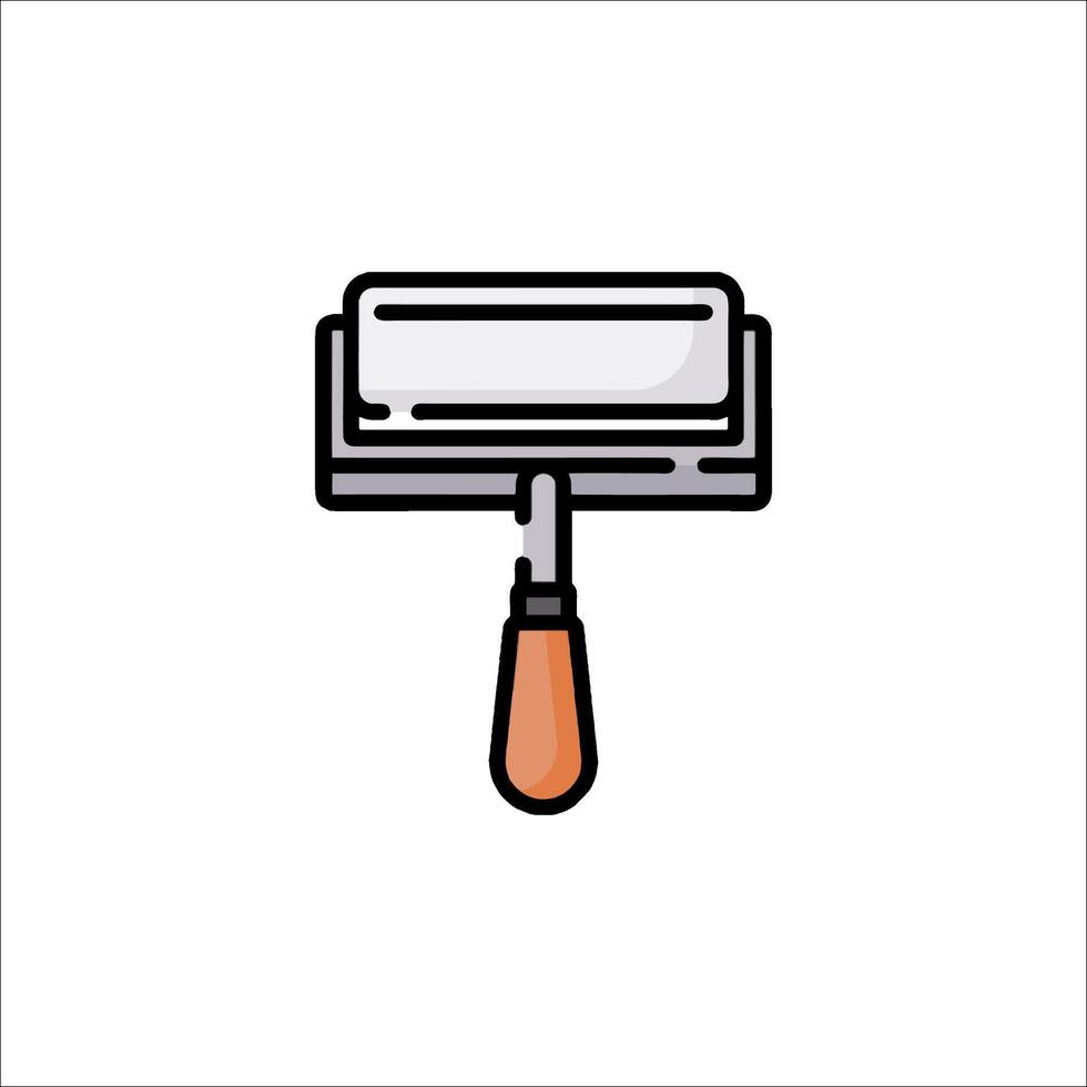 A paint roller icon on a white background vector