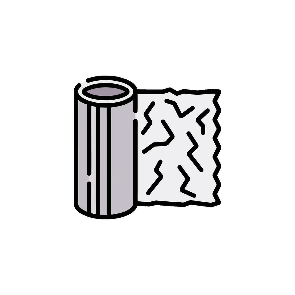 A roll of toilet paper icon on a white background vector