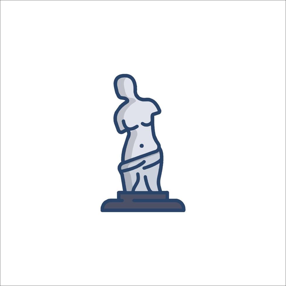 A statue of a woman on a pedestal vector