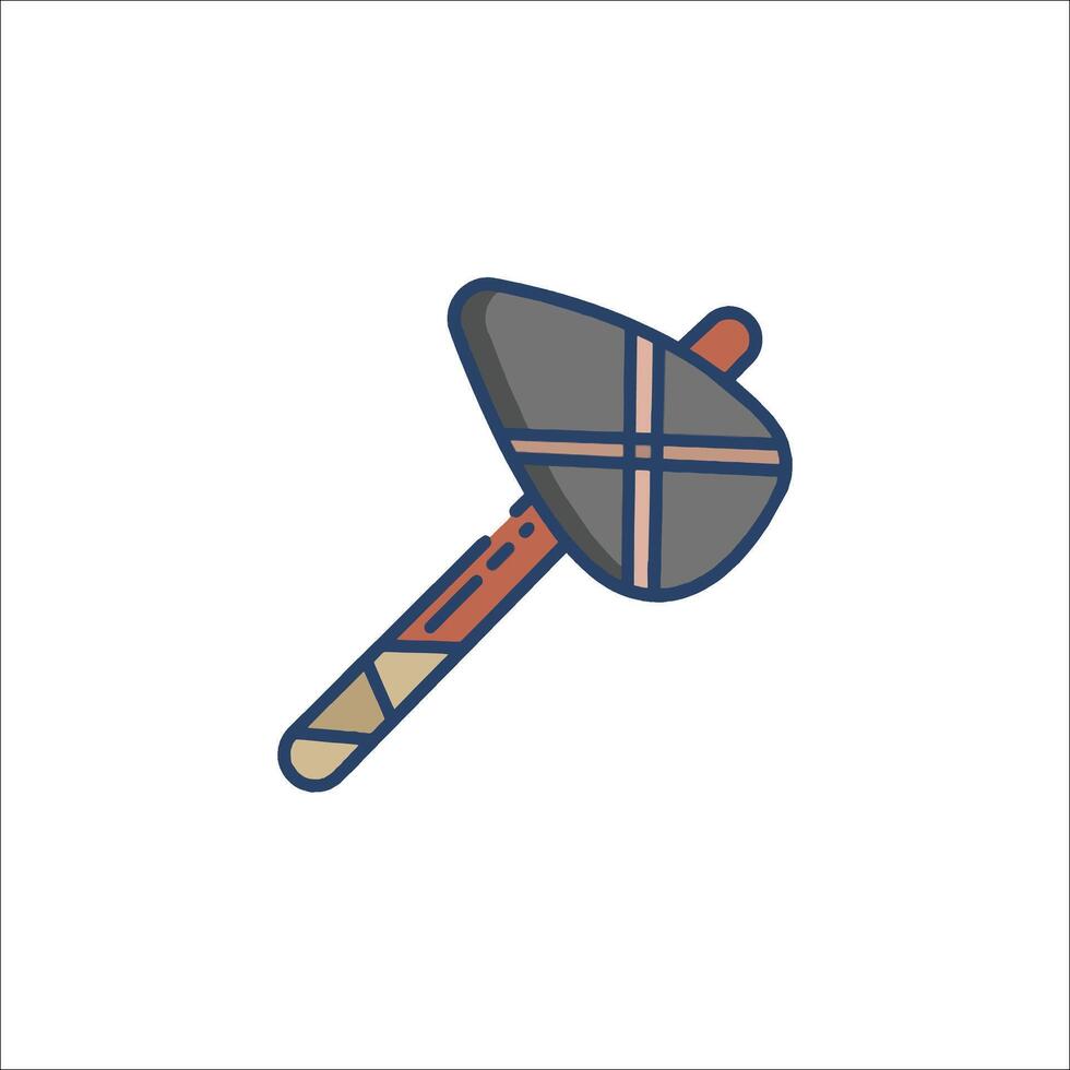 A hammer icon with a cross on it vector