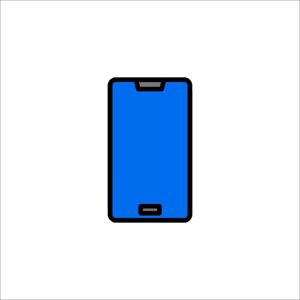 A blue phone icon on a white background vector