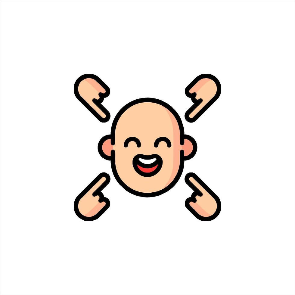 A cartoon man with two fingers up in the air vector