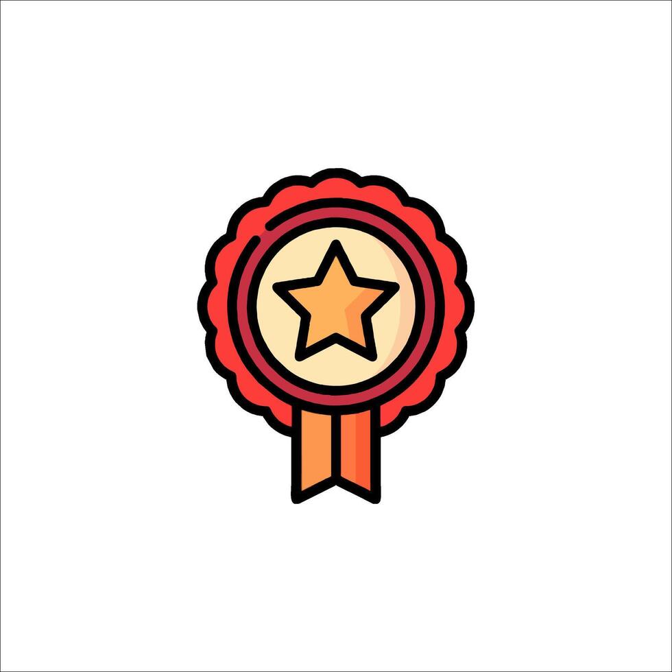 A star award badge icon on a white background vector