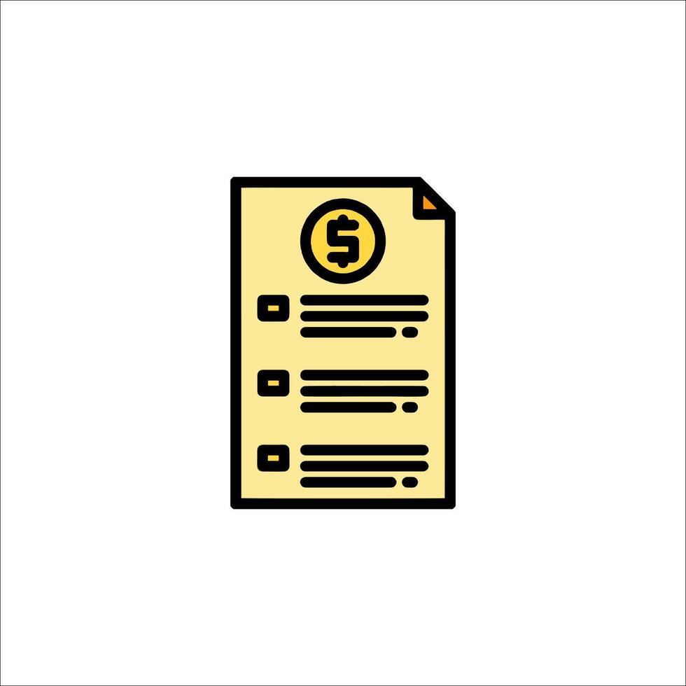 A yellow document with a check mark on it vector