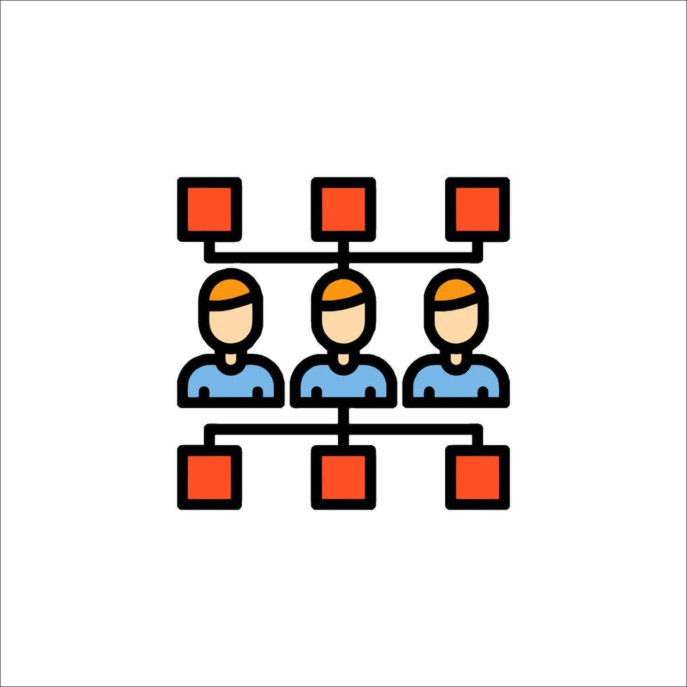People in a network icon vector