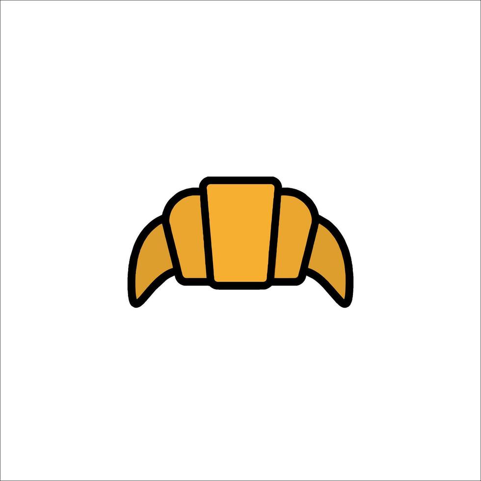 A simple logo for a croissant vector