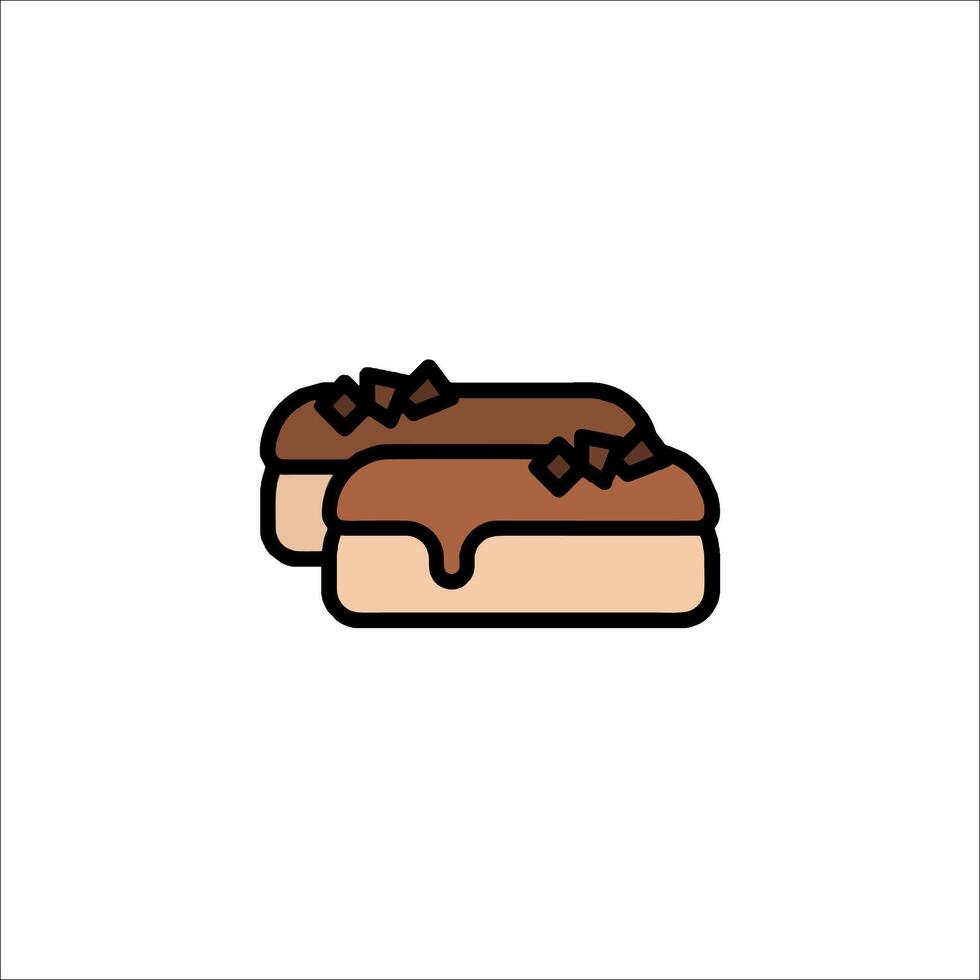 A chocolate donut icon on a white background vector