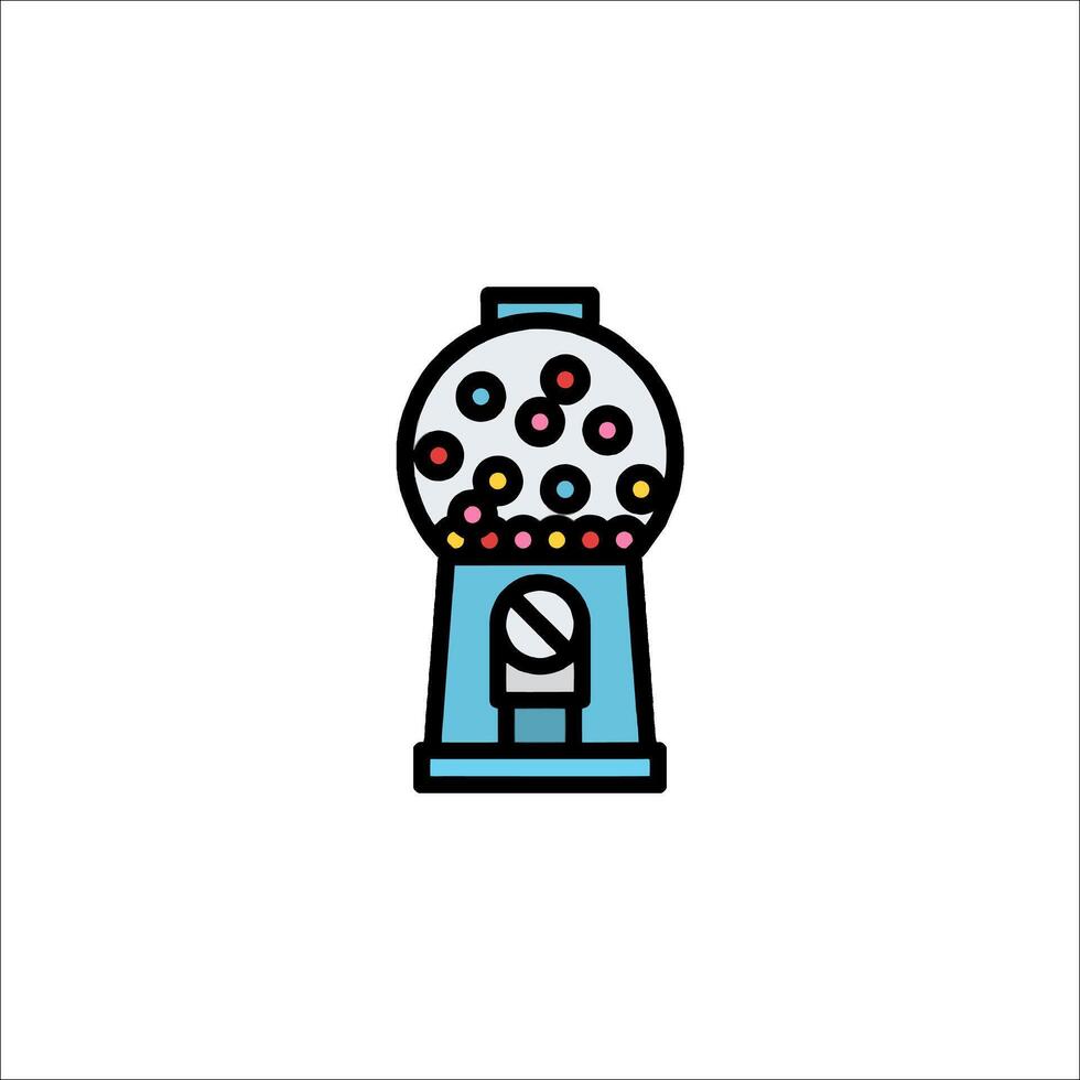 Gumball machine icon illustration vector